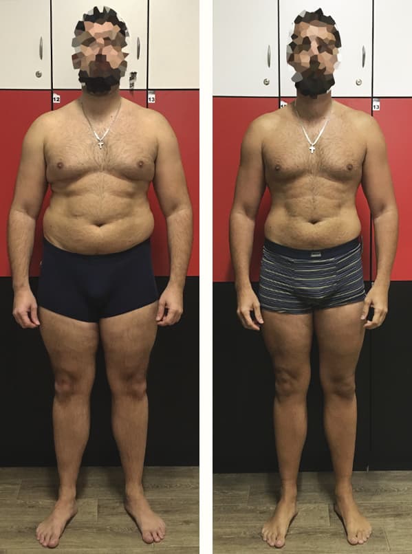 Dušan M. (37) - 8 months - Nutrition package - Problems with the digestive tract - stomach problems, overweight - weight loss.